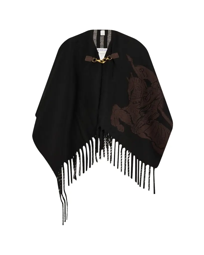 Burberry Fil Coupe EKD Wool Cape