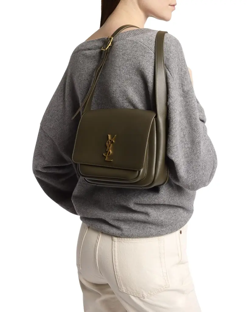 Saint Laurent Niki YSL Flap Crossbody Bag in Calfskin