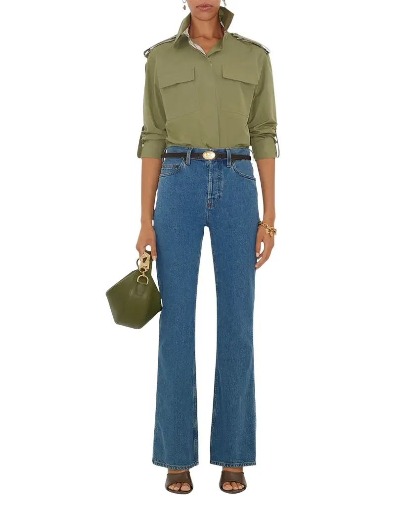 Burberry Mid-Rise Bootcut-Leg Jeans