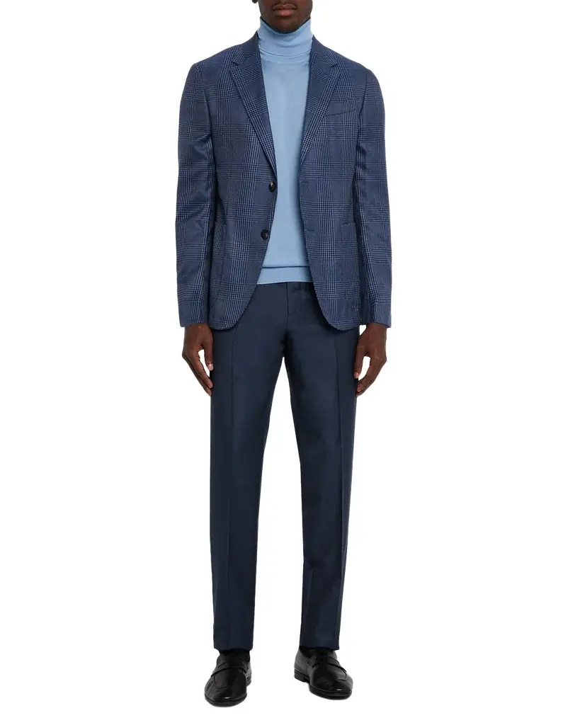 ZEGNA Men's Cashmere and Silk Prince Of Wales Sport Coat