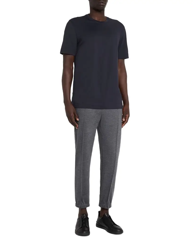 ZEGNA Men's Cotton Jersey Crewneck T-Shirt