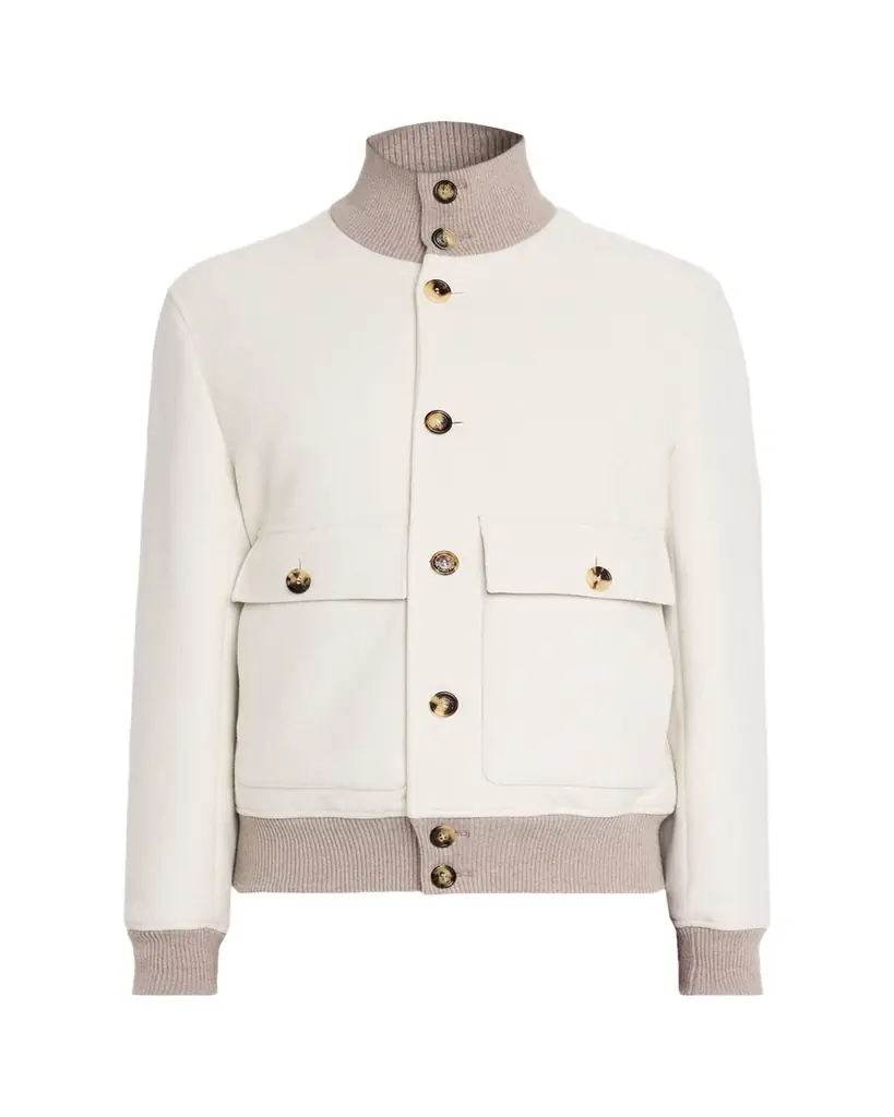 Brunello Cucinelli Men's Wool Button-Front Jacket