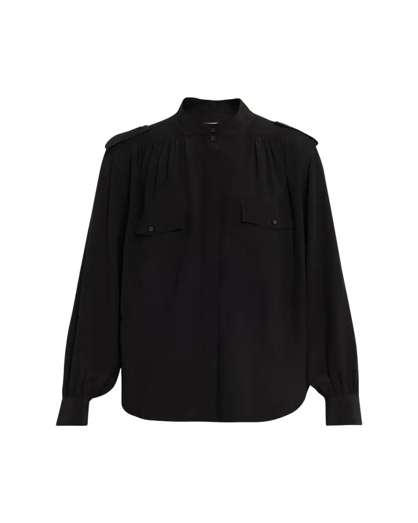 Chloe Organic Silk Crepe De Chine Top