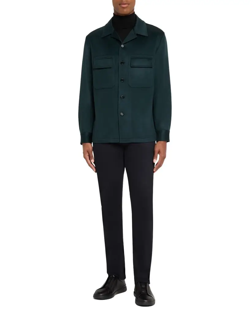 ZEGNA Men's Oasi Cashmere Overshirt