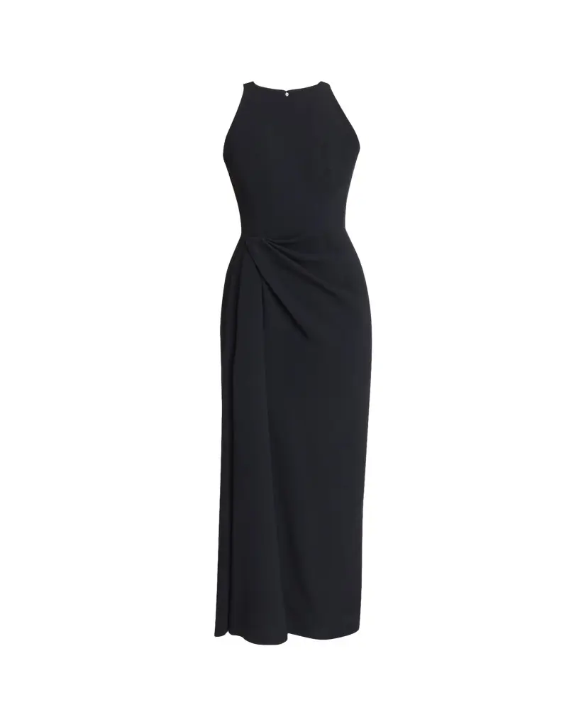 Givenchy Draped High-Neck Maxi Dress