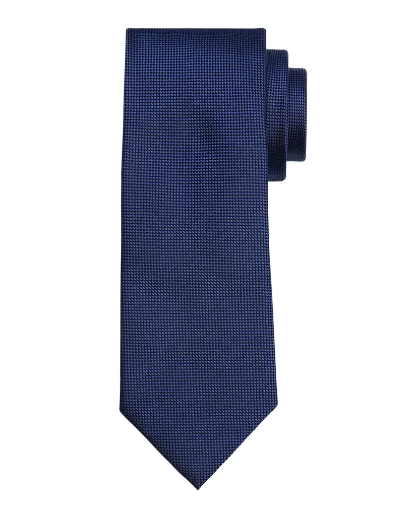 ZEGNA Men's Tic-Weave Silk Tie