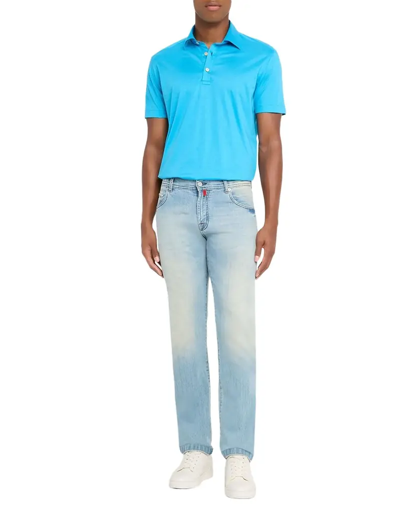 Kiton Men's Cotton Classic-Fit Polo Shirt