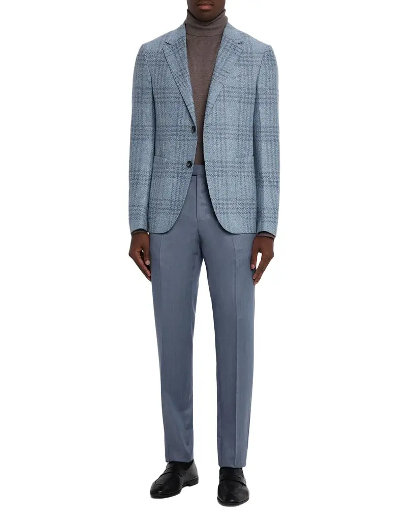 ZEGNA Men's Maxi-Plaid Woven Patch-Pocket Sport Coat