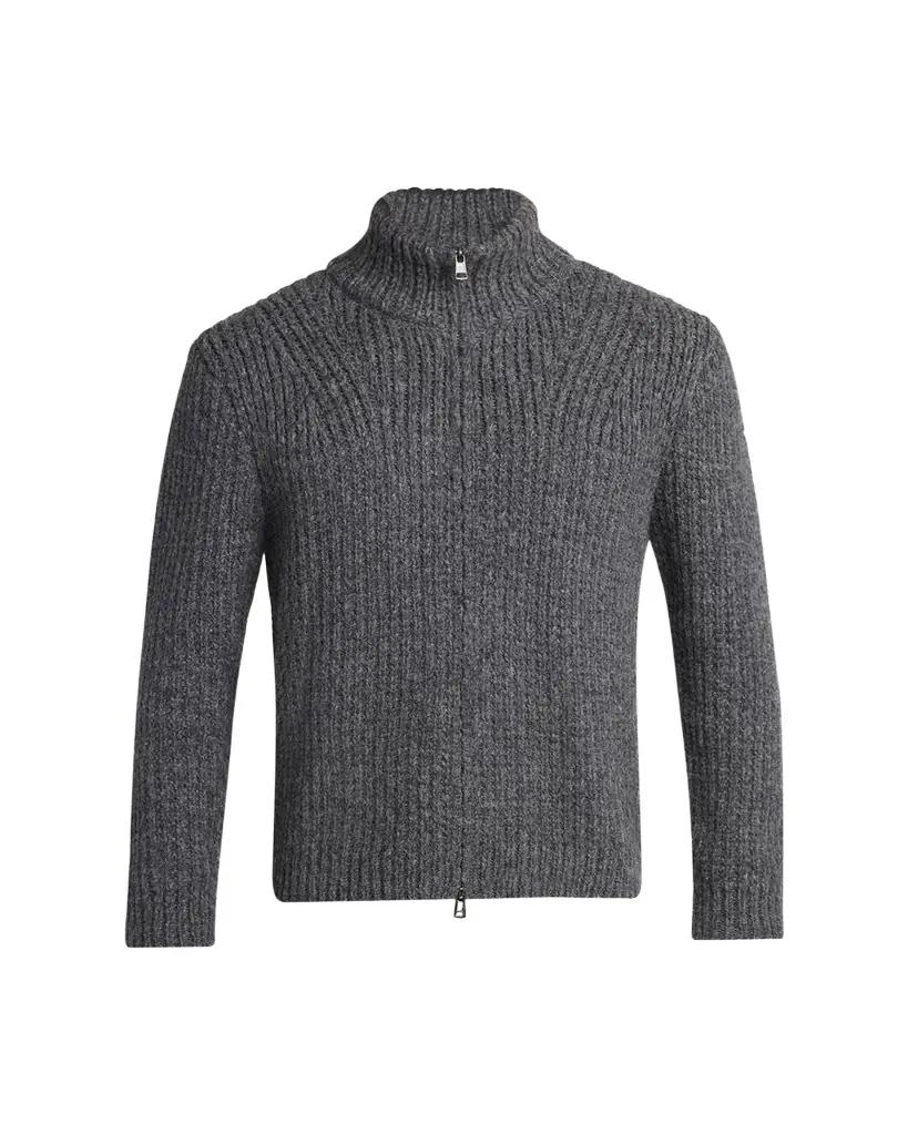 Moncler Men's Ribbed Full-Zip Sweater