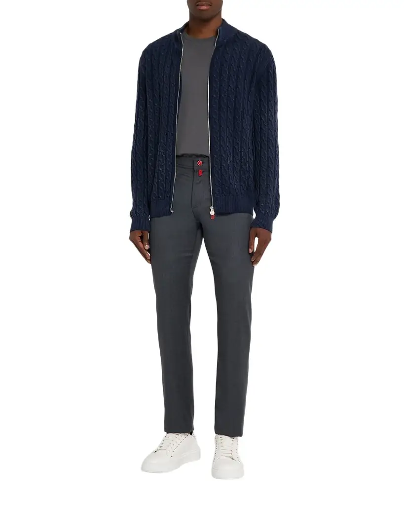 Kiton Men's Wool Straight Fit Five-Pocket Pants