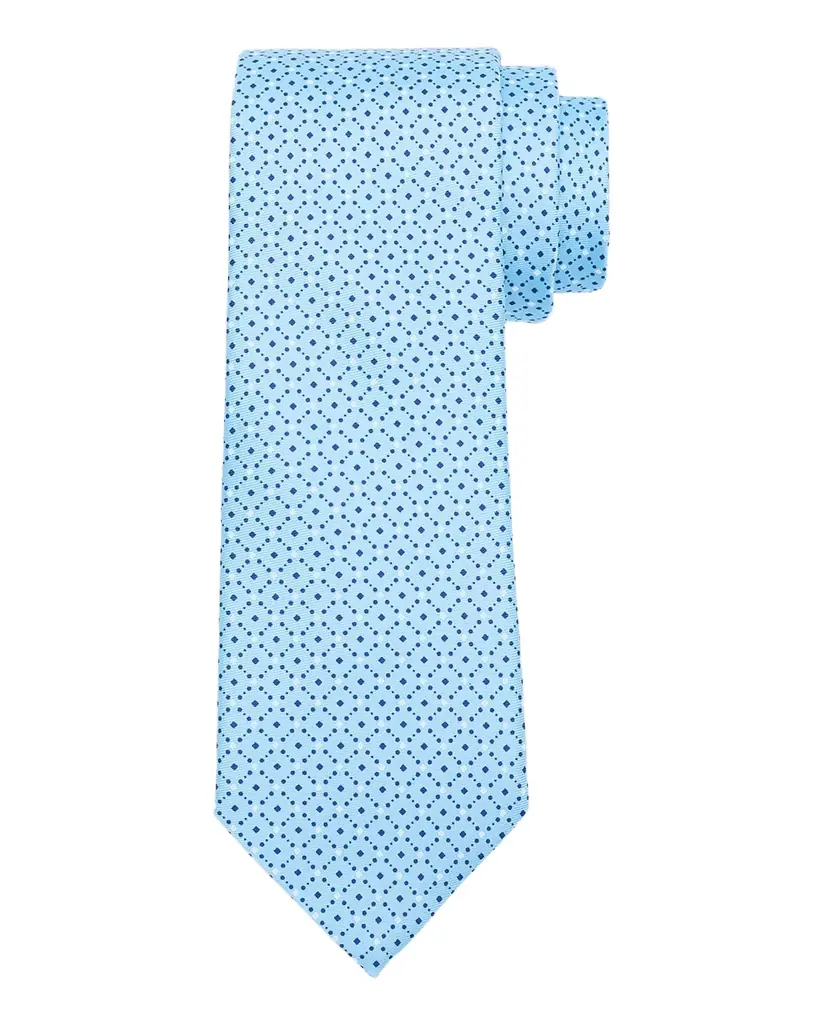 ZEGNA Men's Lattice-Print Silk Tie