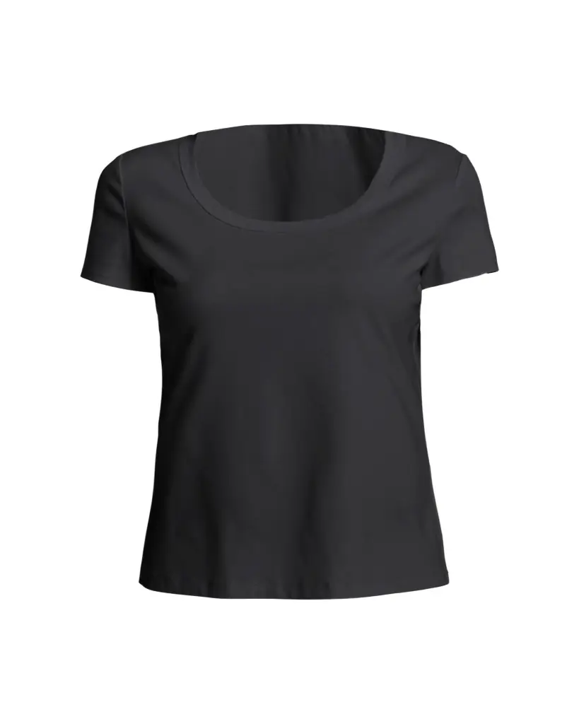 Lafayette 148 New York Cotton-Stretch Basic Tee