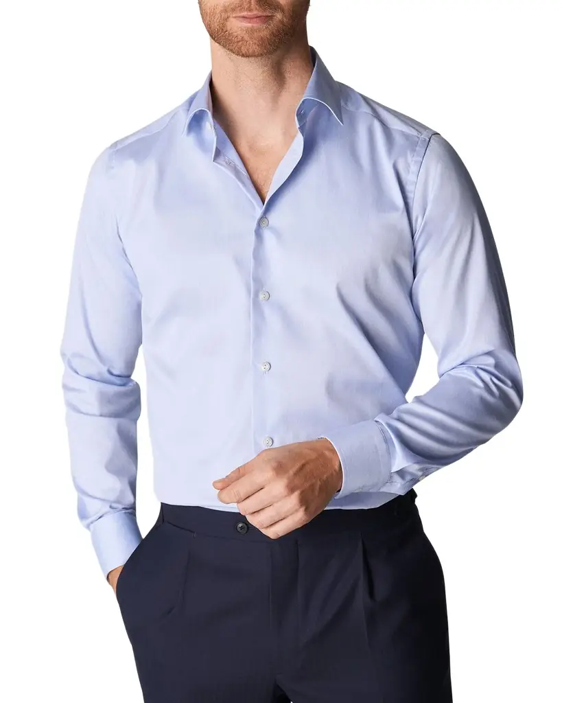 Eton Slim-Fit Twill Dress Shirt