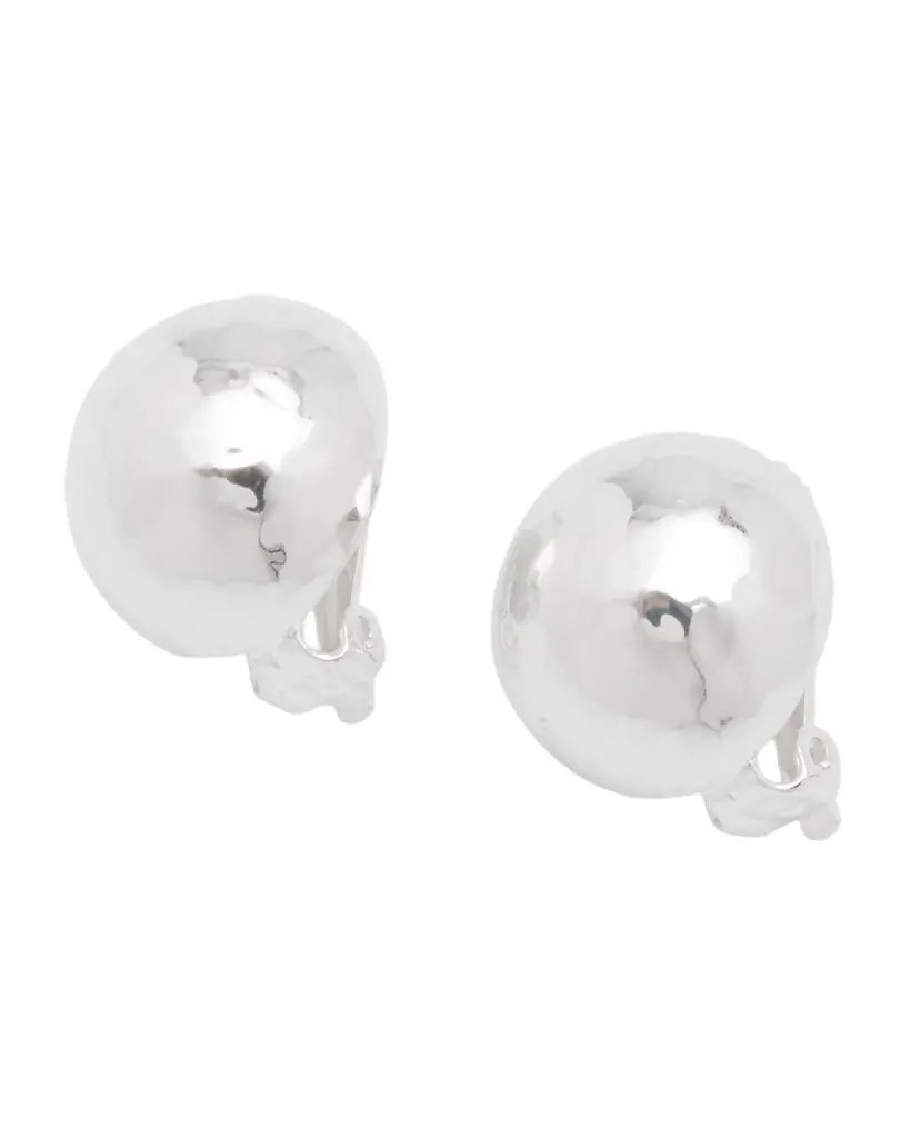 Ippolita Pinball Clip Earrings in Sterling Silver