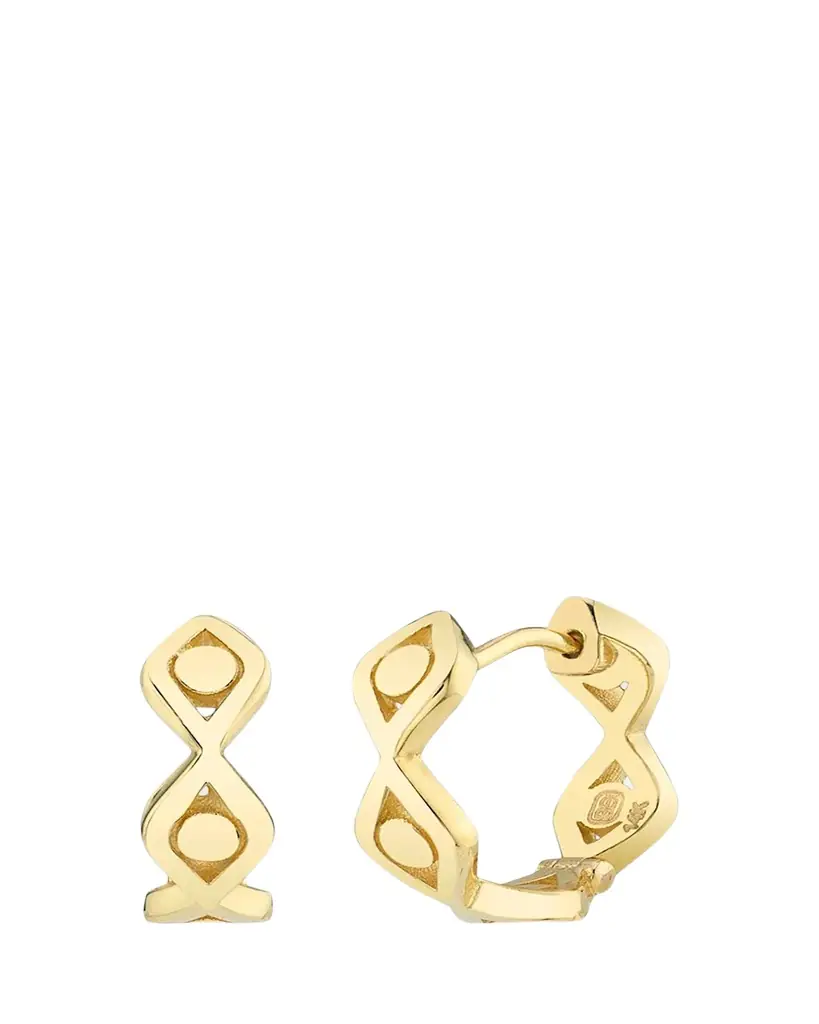 Sydney Evan 14k Evil Eye Huggie Hoop Earrings