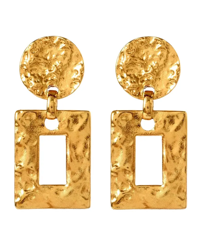 Ben-Amun Textured Statement Drop Earrings