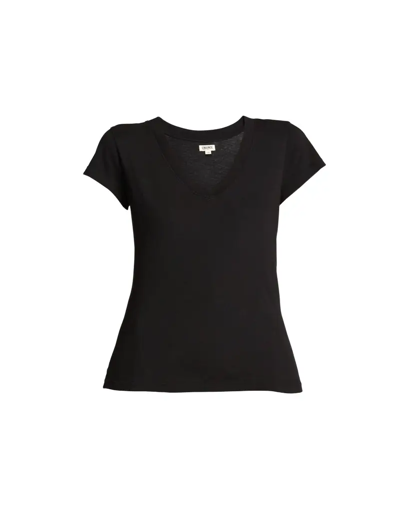 L'Agence Becca V-Neck Short-Sleeve Tee