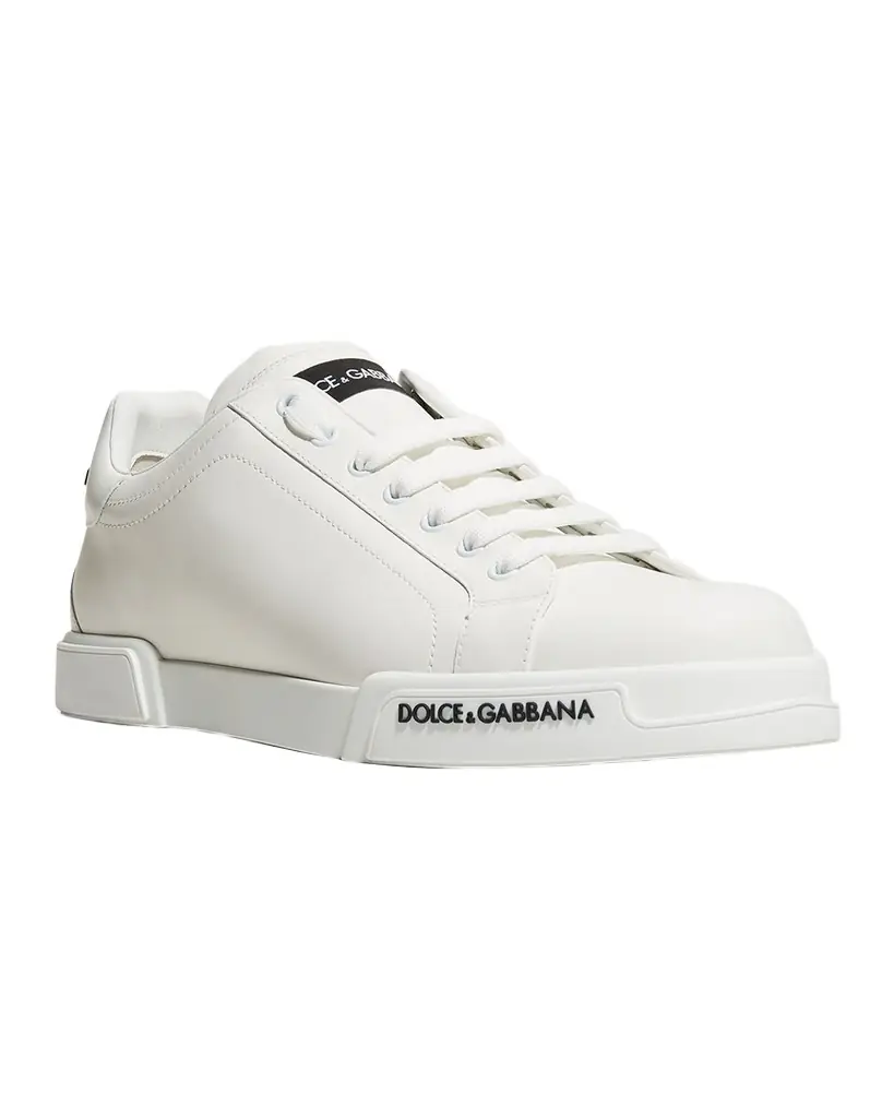 Dolce & Gabbana Men's Portofino Calf Leather Low-Top Sneakers