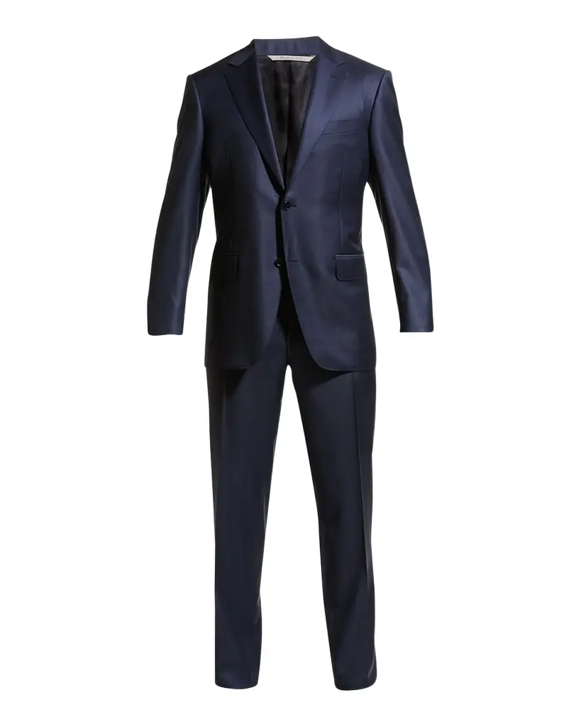 Canali Men 's Solid Wool Two-Piece Suit