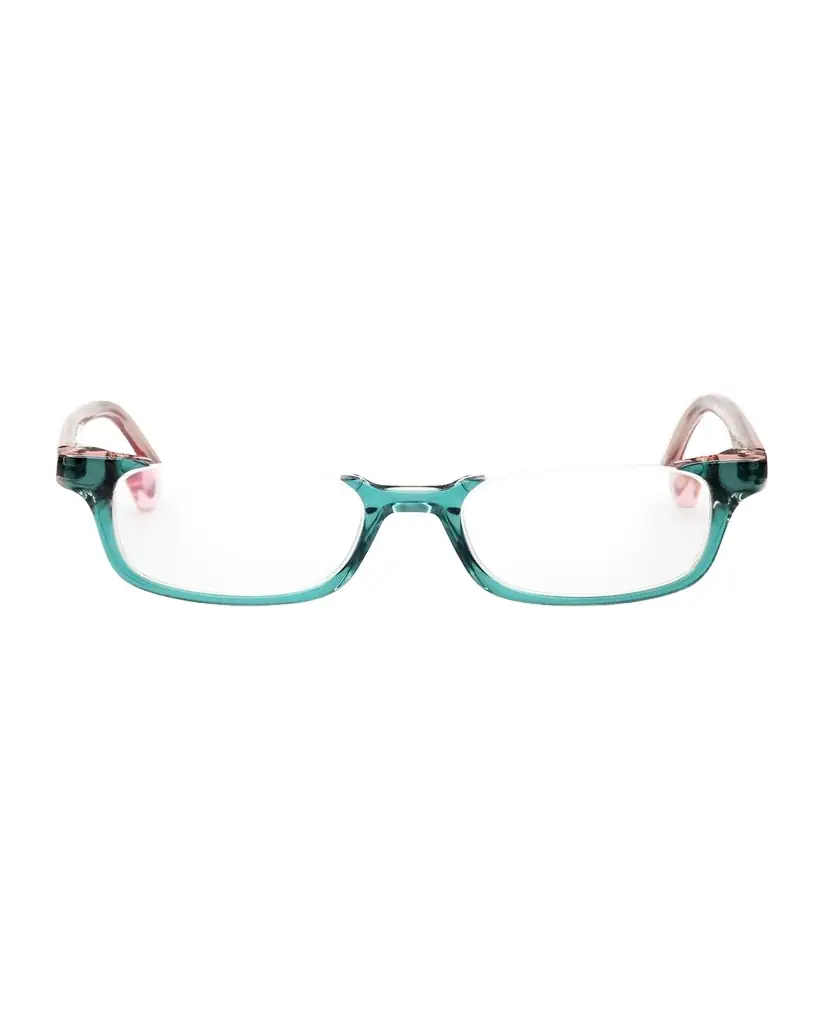 Eyebobs What Inheritance Semi-Rimless Rectangle Acetate Reader Glasses