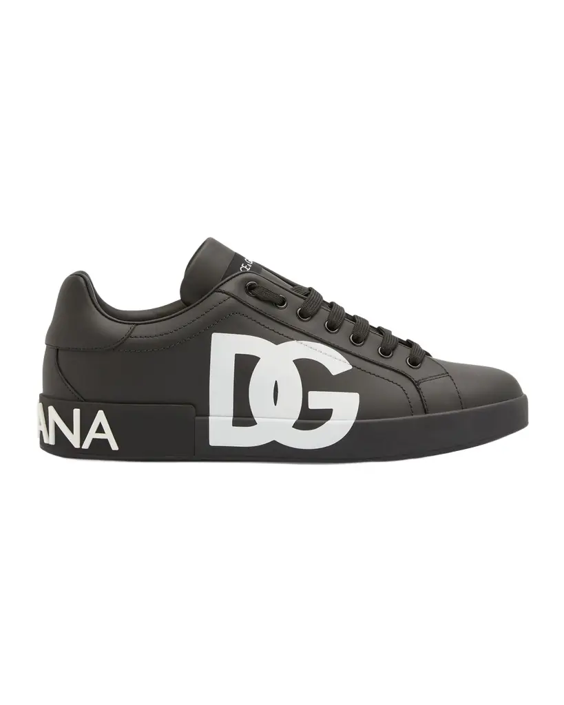 Dolce & Gabbana Men 's Portofino Leather Low-Top Sneakers