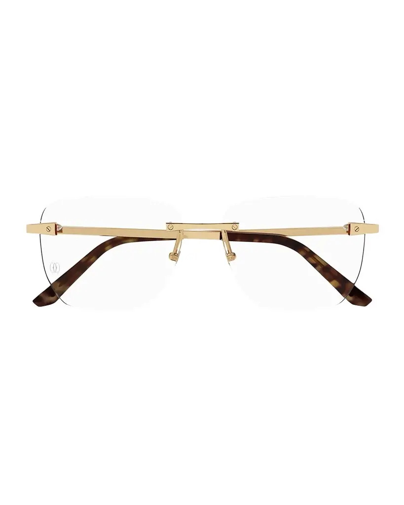 Cartier Men's Rimless Metal Optical Glasses