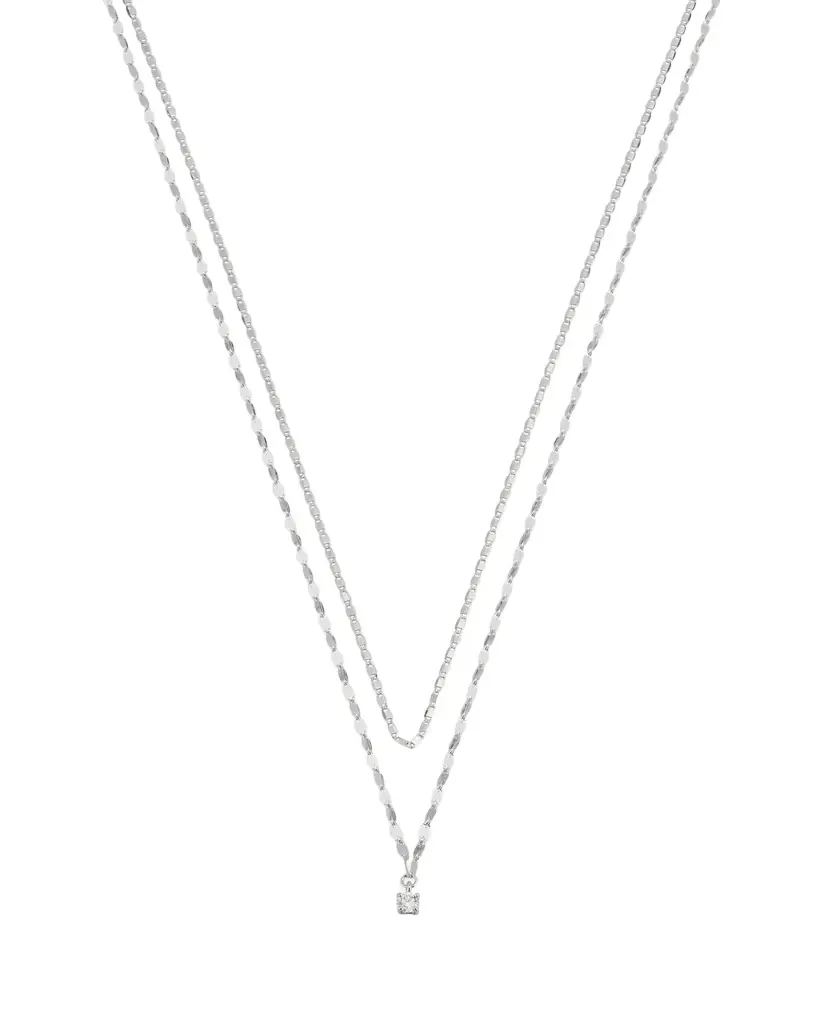 Lana 14K Gold Solo Double-Strand Necklace with Diamond