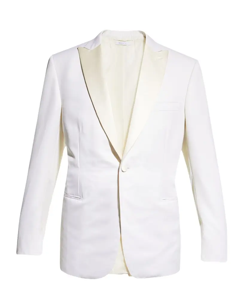 Brioni Men 's Solid Wool Dinner Jacket