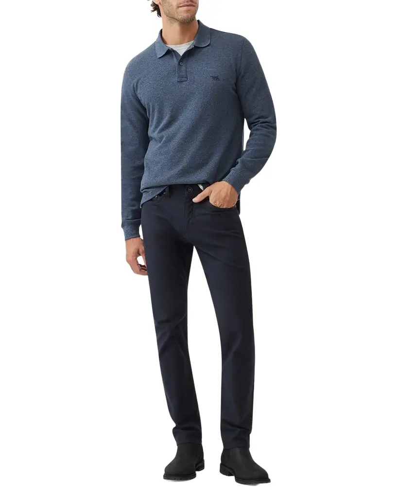 Rodd & Gunn Men 's Long-Sleeve Pique Polo Shirt