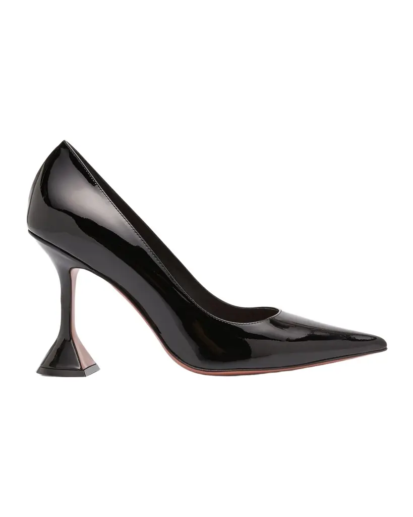 Amina Muaddi Ami Patent Leather Pedestal Pumps