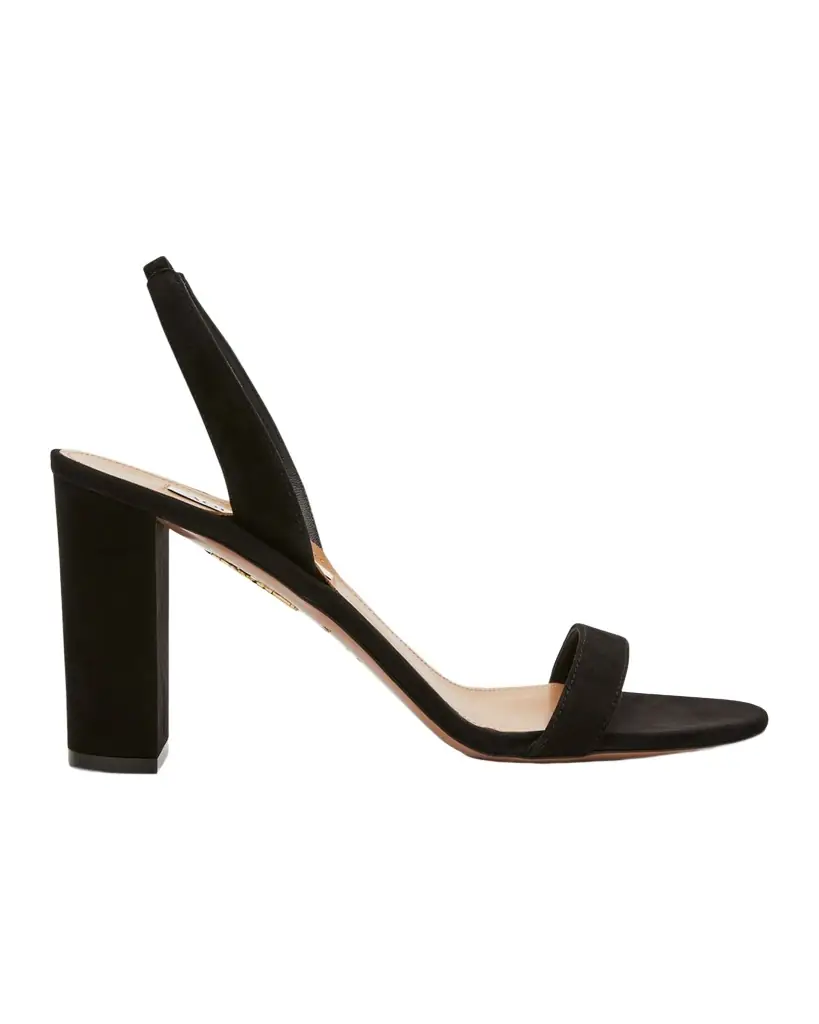 Aquazzura So Nude Block-Heel Halter Sandals