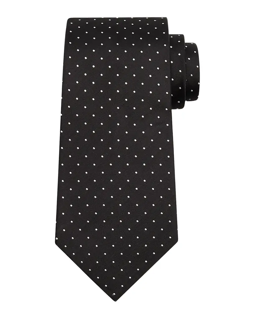 Ralph Lauren Purple Label Pin Dot Peau de Soie Tie