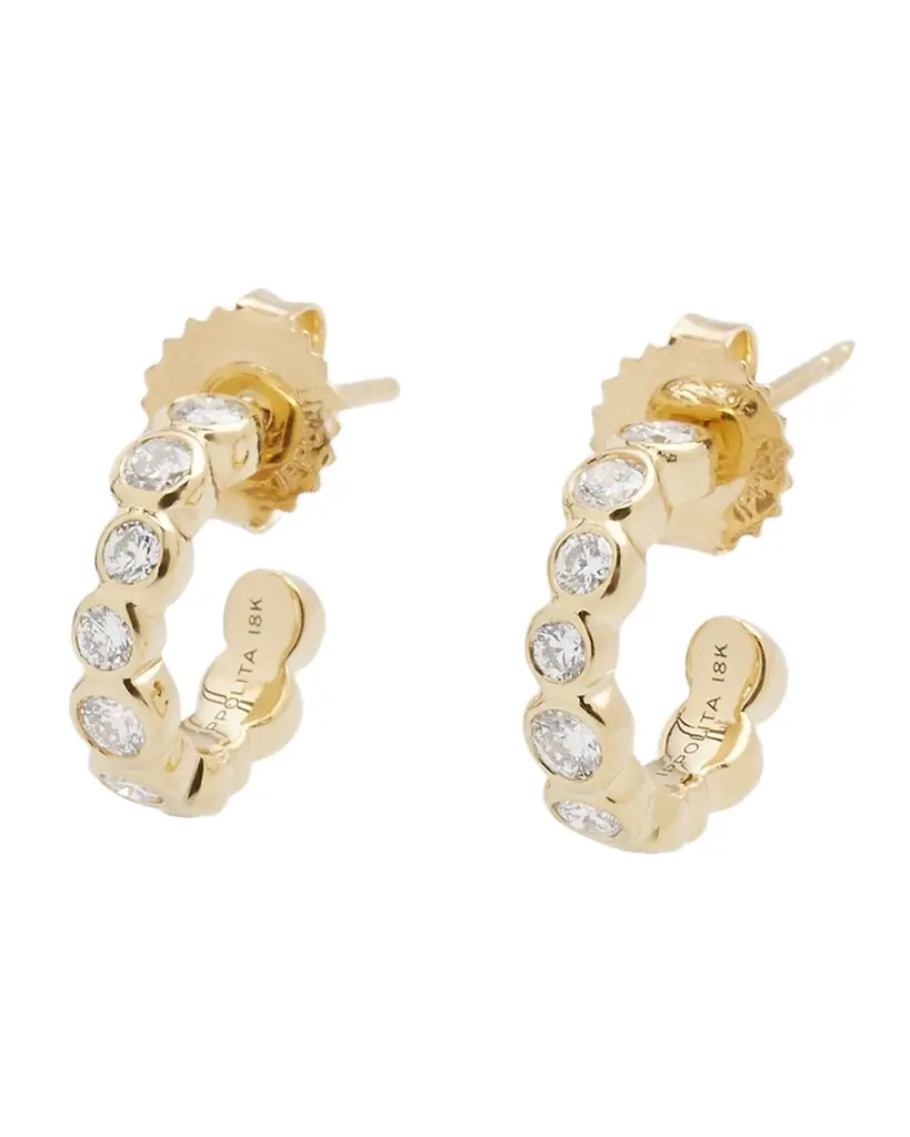 Ippolita Stardust Starlet 18K Gold Tiny Hoops