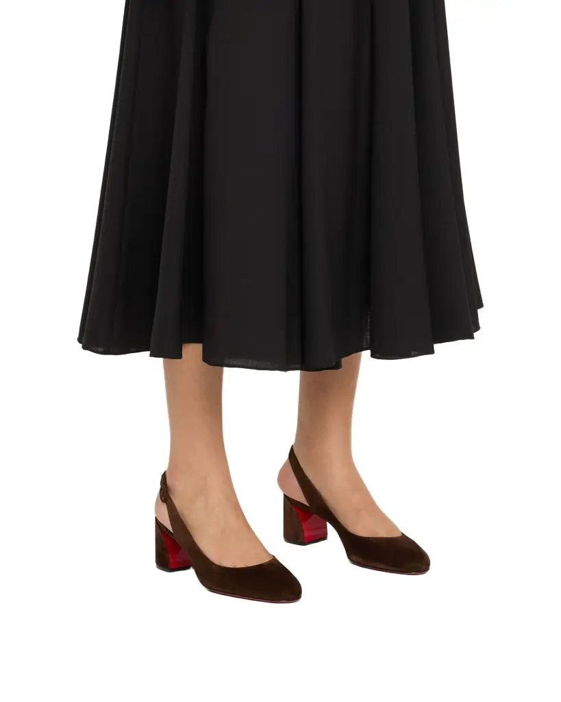 Christian Louboutin 55mm So Jane Suede Slingback Pumps
