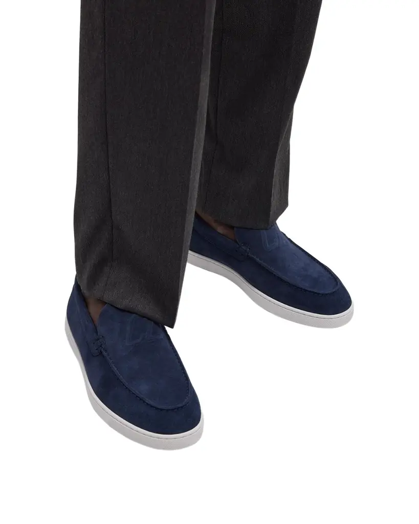 Christian Louboutin Men's Varsiboat Red Sole Leather Boat Shoes