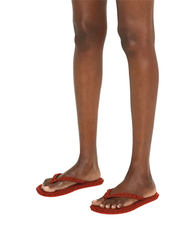 Christian Louboutin Loubi Donna Spike Flip Flops