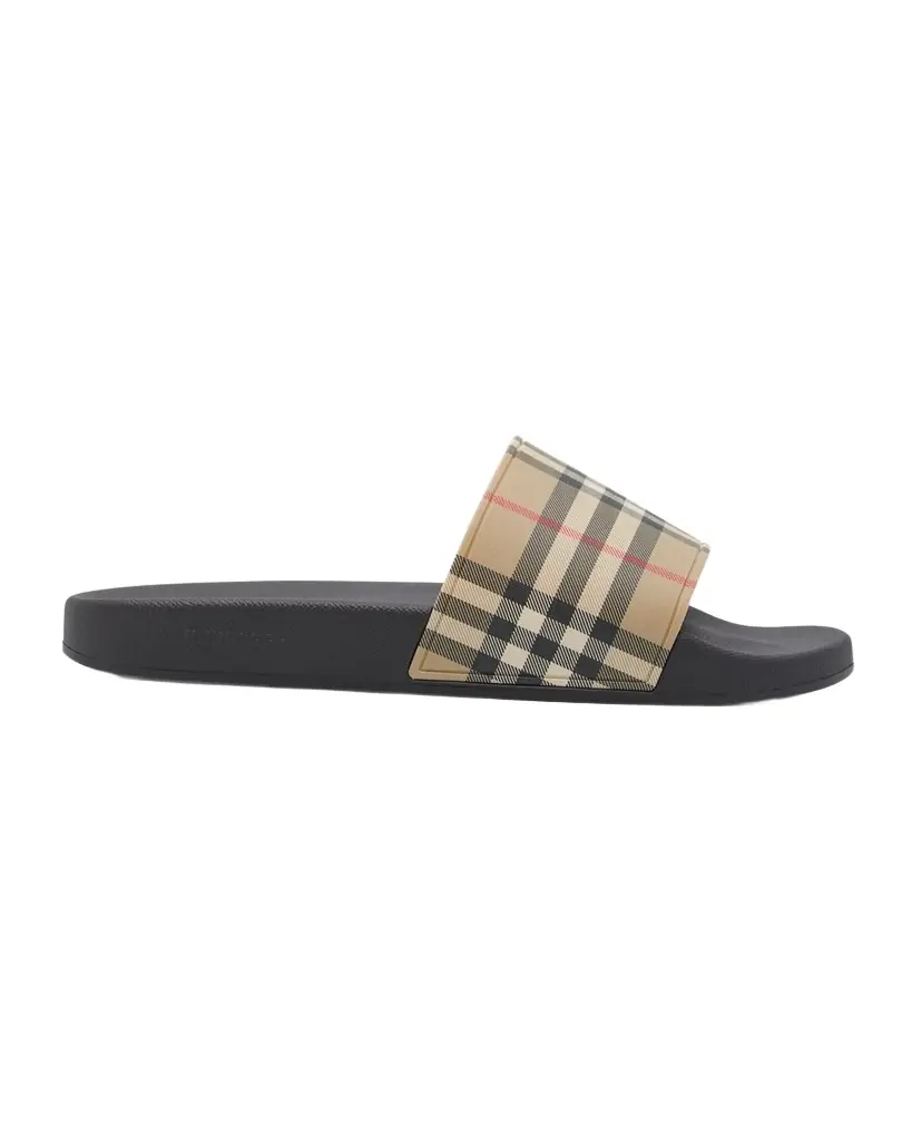 Burberry Men 's Furley Check Slides