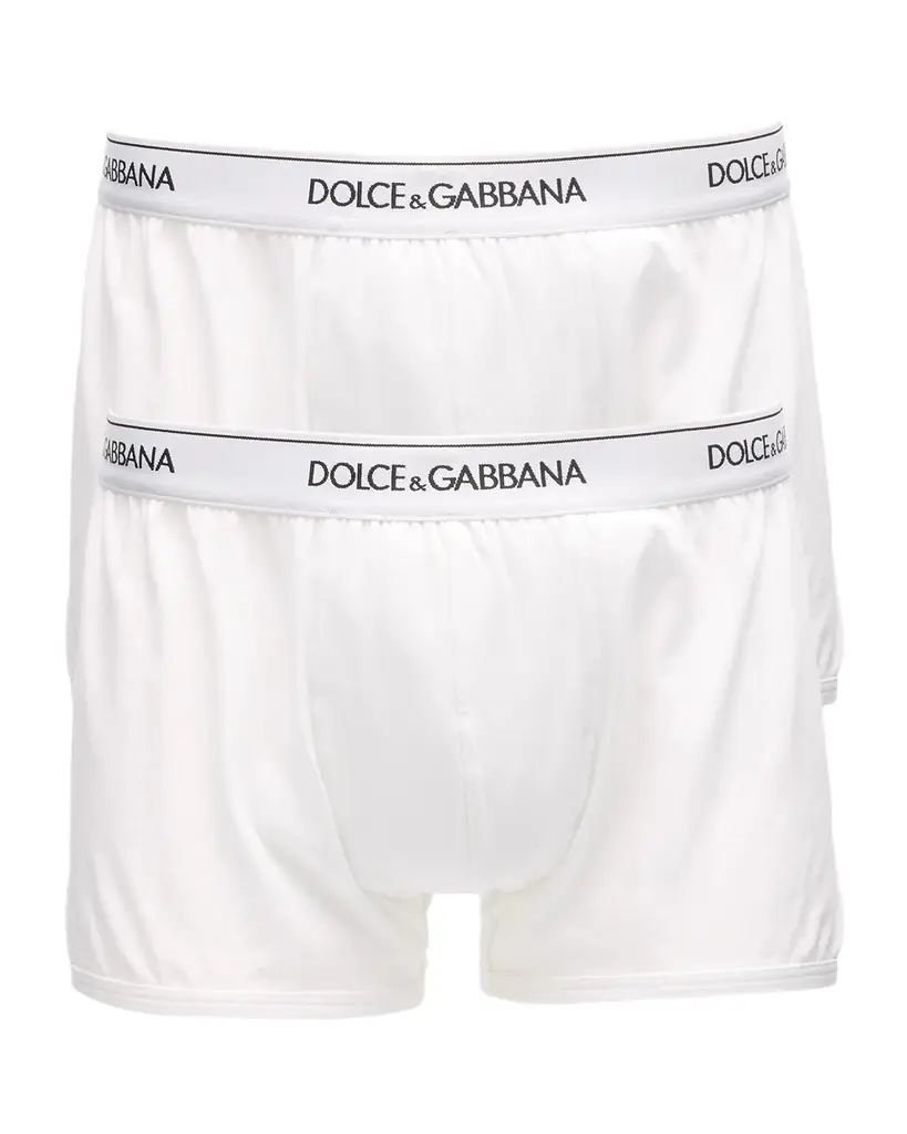 Dolce & Gabbana Men 's Logo Band 2-Pack Boxer Briefs