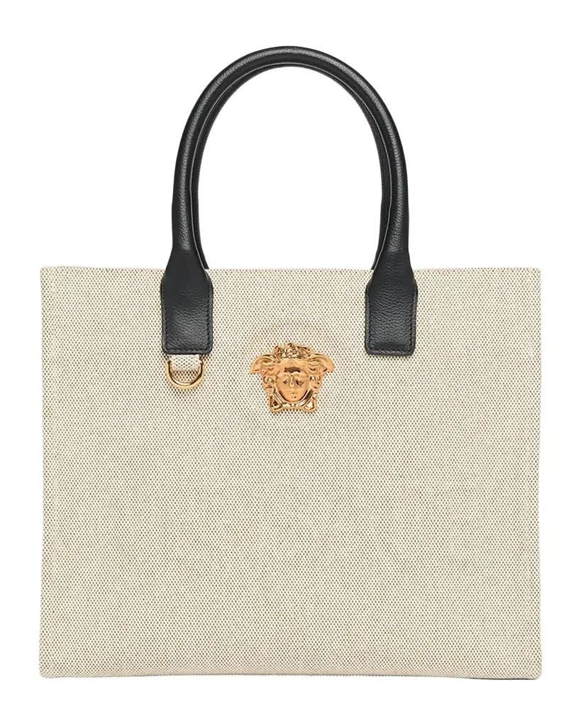 Versace La Medusa Small Canvas Tote Bag