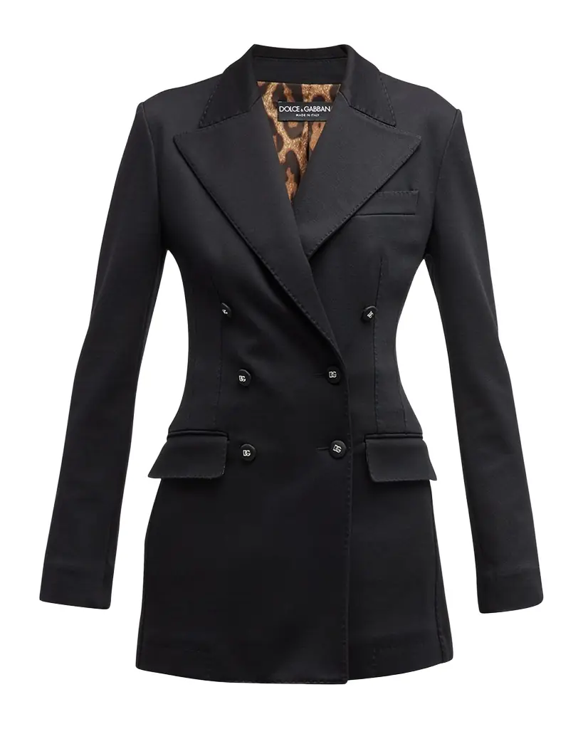 Dolce & Gabbana Long Tailored Blazer Jacket with Button Detail