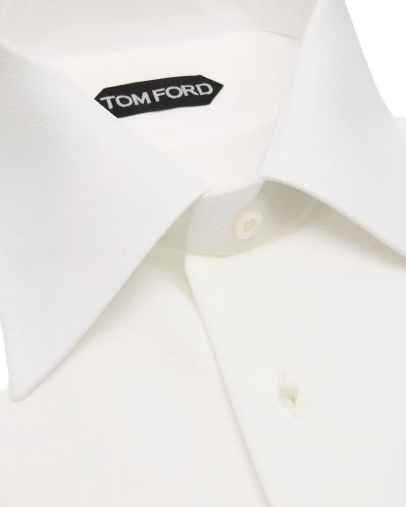 TOM FORD Men 's Cocktail Voile Slim-Fit Cotton Dress Shirt