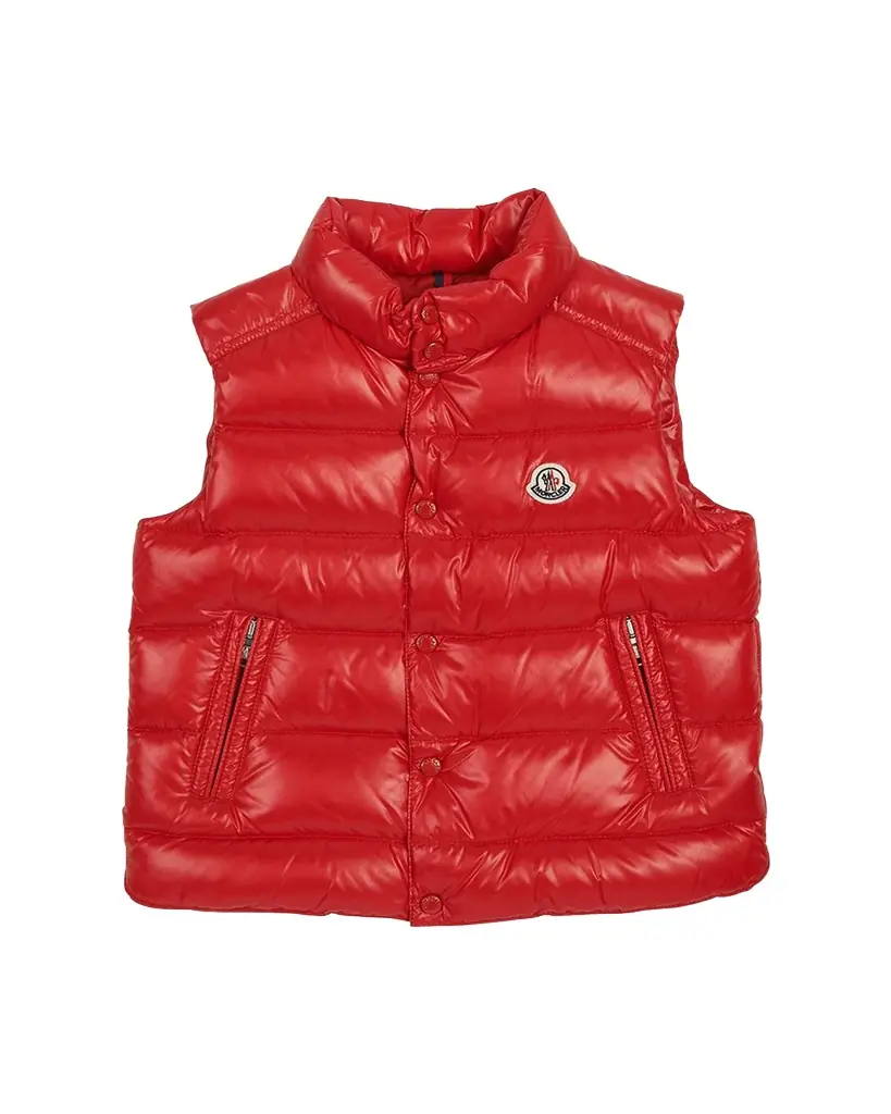 Moncler Kid's Tib Logo Quilted Vest, Size 8-14