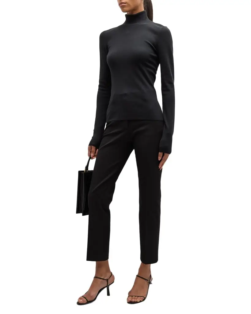Joseph Coleman Cropped High-Rise Gabardine Pants