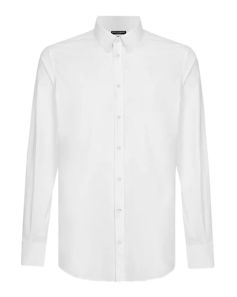 Dolce & Gabbana Men 's Solid Stretch Cotton Dress Shirt