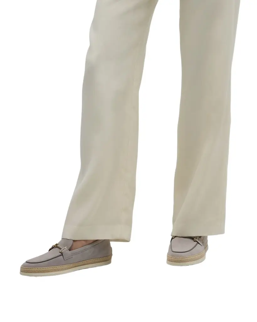 Tod's Gomma Suede T-Ring Espadrille Driver Loafers