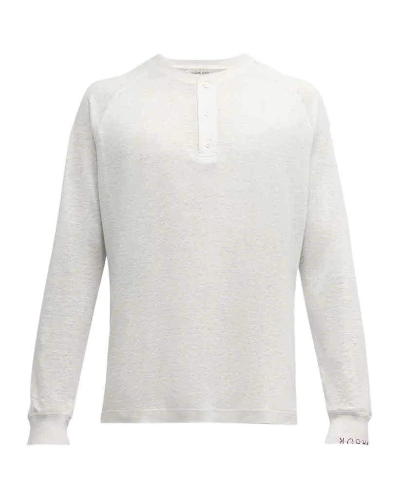 Golden Goose Men 's Journey Raglan Henley Shirt