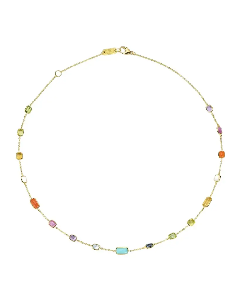 Ippolita 18K Rock Candy Octagon Long Necklace in Summer Rainbow 2, 16-18"L