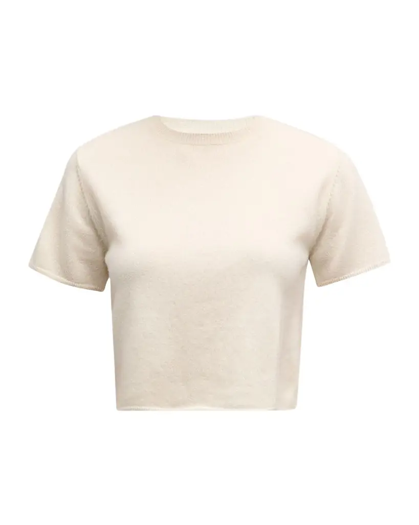 Sablyn Charleston Short-Sleeve Cashmere Sweater