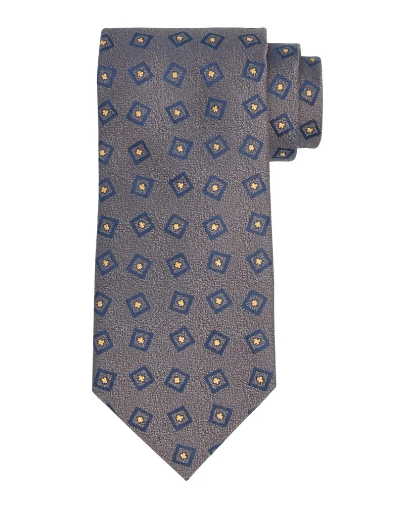 Charvet Men 's Square-Print Silk Tie
