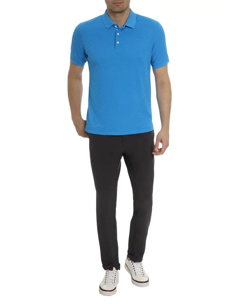 Robert Graham Men 's Elias Jacquard Knit Polo Shirt